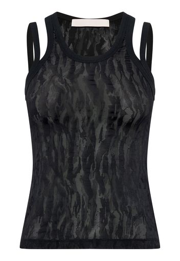 Dion Lee camouflage slip-detail vest - Schwarz