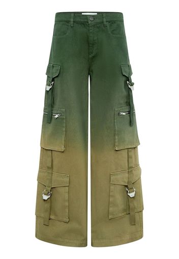 Dion Lee ombré-effect cargo trousers - Grün