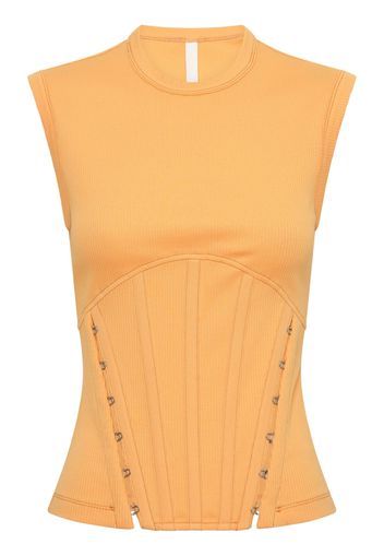 Dion Lee fine-ribbed tank top - Orange