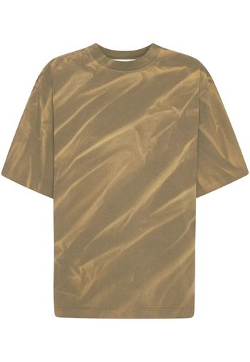 Dion Lee Sunfade crinkle-print T-shirt - Grün