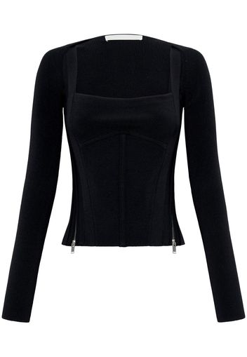 Dion Lee Moto zip-up corset - Schwarz