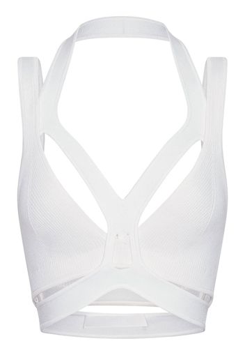 Dion Lee cut out-detail bralette top - Weiß