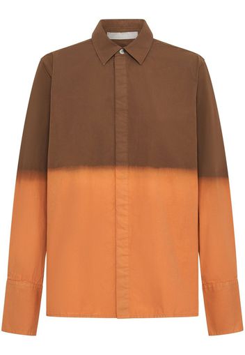 Dion Lee Sunfade two-tone shirt - Braun