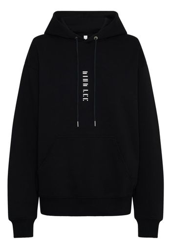 Dion Lee reflective moon-print hoodie - BLACK/REFLECTIVE