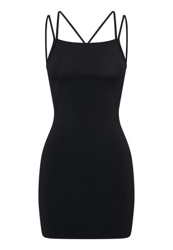 Dion Lee spaghetti-strap mini dress - BLACK