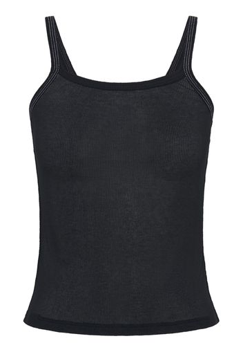 Dion Lee contrast-stitching scoop-neck tank top - BLACK