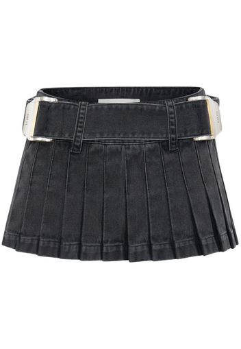 Dion Lee Darted denim miniskirt - Schwarz