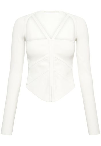 Dion Lee square-neck corset-style top - IVORY