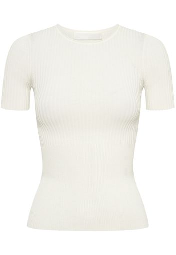 Dion Lee fine-ribbed T-shirt - IVORY