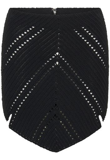 Dion Lee Leaf crochet high-waisted skirt - Schwarz