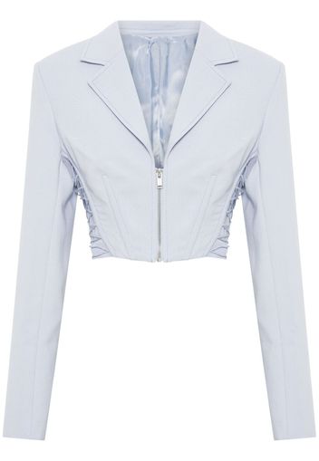 Dion Lee zipped cropped blazer - Blau