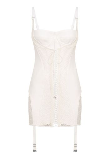 Dion Lee sleeveless corset-style minidress - Weiß