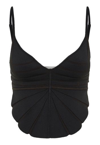 Dion Lee V-neck padded tank top - Schwarz