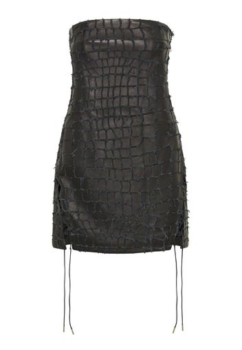 Dion Lee snakeskin-effect leather mini dress - Schwarz