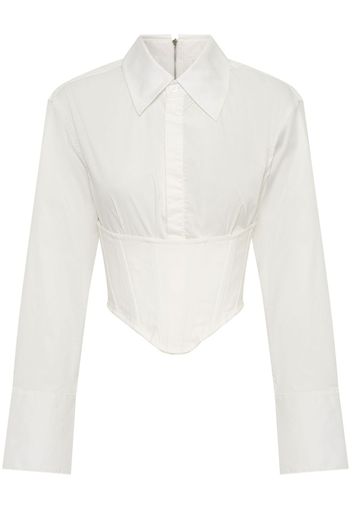 Dion Lee cropped corset-style shirt - Weiß