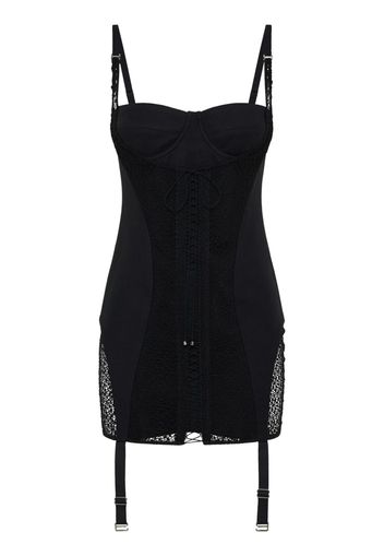Dion Lee sleeveless corset-style minidress - Schwarz