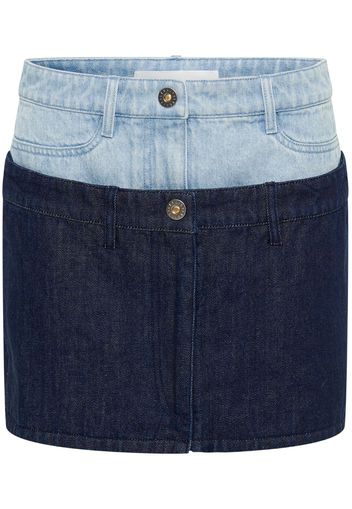 Dion Lee double-layer denim miniskirt - Blau