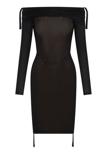 Dion Lee Schulterfreies Kleid - Schwarz