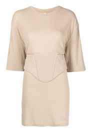 Dion Lee corset-detail tunic top - Braun