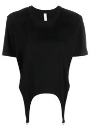 Dion Lee Garter cut-out T-shirt - Schwarz