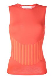 Dion Lee ribbed-detail tank top - Rot