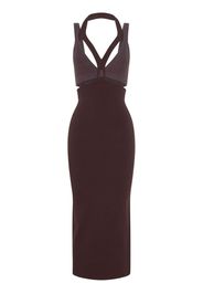 Dion Lee Midikleid mit Cut-Outs - Braun