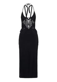 Dion Lee crochet tie butterfly dress - BLACK