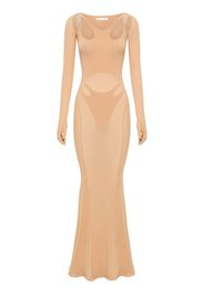 Dion Lee cut-out long-sleeve maxi dress - Nude