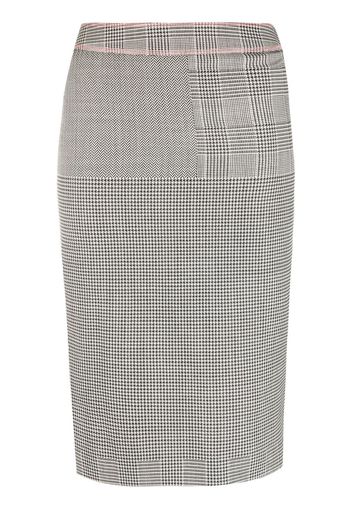 Christian Dior 1990s pre-owned houndstooth-pattern pencil skirt - GREY PATTERN