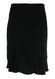 Christian Dior 1990s flared-hem knitted skirt - Schwarz