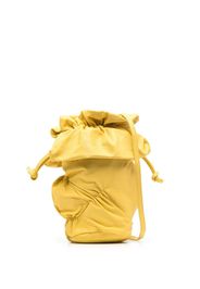 Discord Yohji Yamamoto leather gathered-detail bucket bag - Gelb