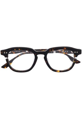 Dita Eyewear Lineus Brille mit eckigem Gestell - Braun