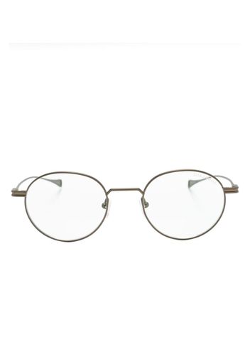 Dita Eyewear Runde Brille im Metallic-Look - Braun