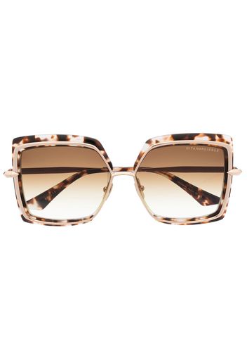 Dita Eyewear tortoiseshell square-frame sunglasses - Gold