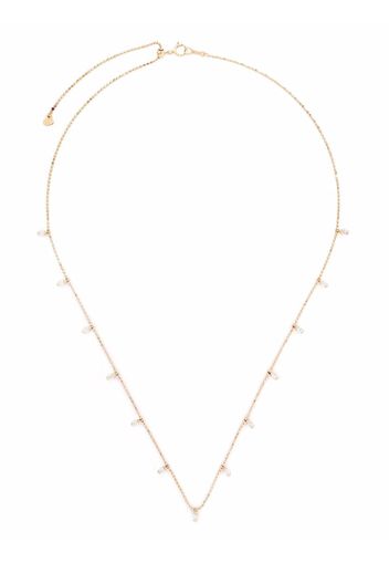 Djula 18kt Rotgoldhalskette mit Diamanten - Rosa