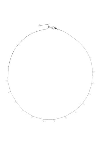 Djula 18kt Weißgoldhalskette mit Diamanten - Silber