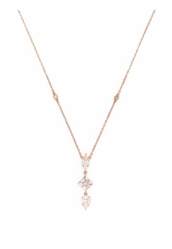 Djula 18kt Rotgoldhalskette mit Diamanten - Rosa