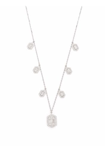 Djula 18kt Weißgoldchoker mit Diamanten - Silber