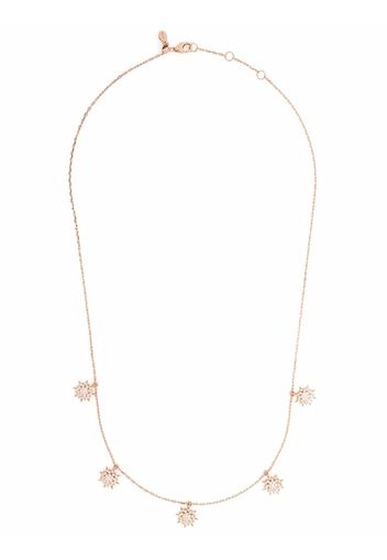 Djula 18kt Rotgoldkette mit weißen Diamanten - Rosa