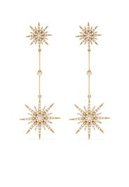 Djula 18kt yellow gold diamond Sun 2 drop earrings