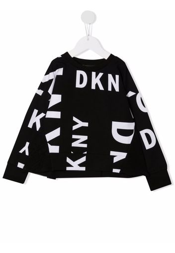 Dkny Kids Sweatshirt mit Logo-Print - Schwarz