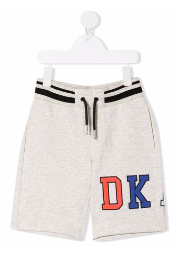 Dkny Kids Joggingshorts mit Logo-Print - Grau