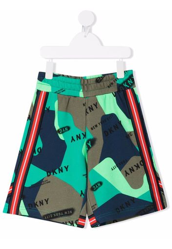 Dkny Kids camouflage-print swim shorts - Grün