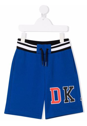 Dkny Kids embroidered-logo track shorts - Blau