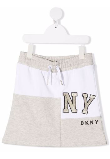 Dkny Kids TEEN two-tone logo skirt - Nude