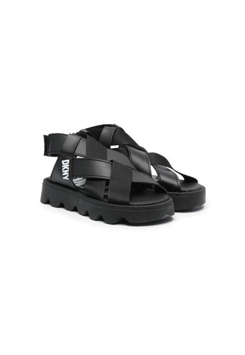 Dkny Kids strappy-design faux-leather sandals - Schwarz