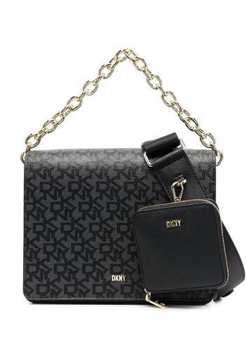 DKNY monogram-print tote bag - Schwarz