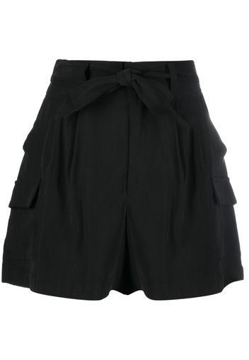 DKNY lace-up pleated shorts - Schwarz