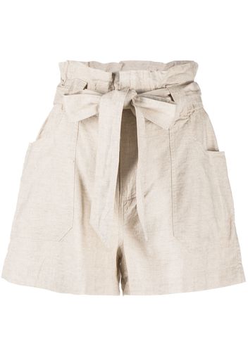 DKNY high-waisted drawstring shorts - Nude