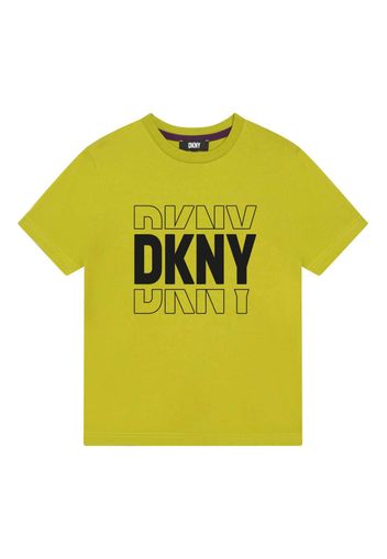 Dkny Kids logo-print cotton T-shirt - Gelb